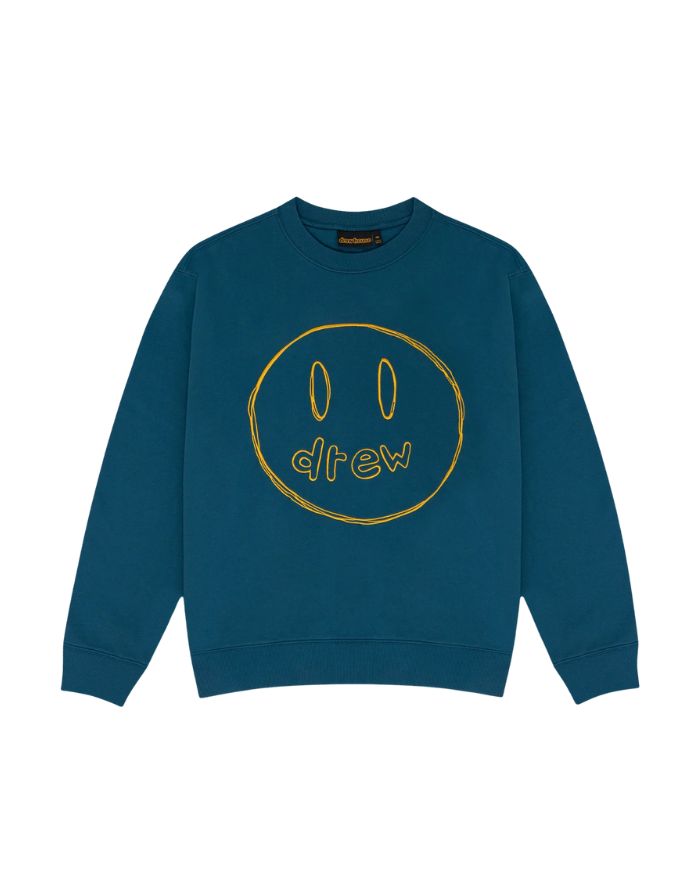 Drew House Sketch Mascot Crewneck Peacock Drew House Sketch Mascot Crewneck Peacock