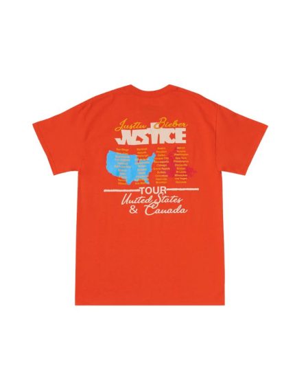 Drew House Justin Bieber Justice Tour Orange T-Shirt