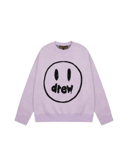 Drew House Wavy Striped Knit Sweater Light Purple