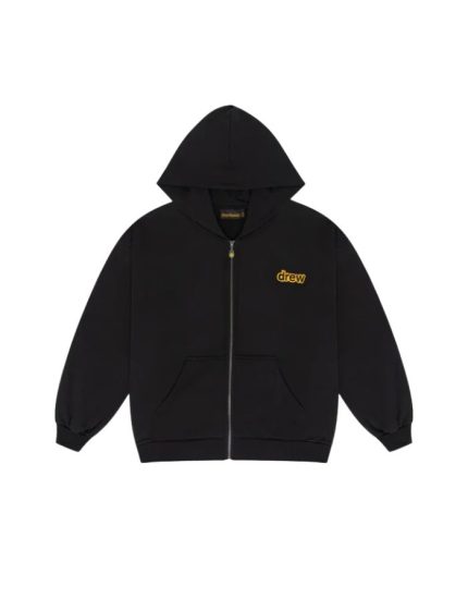 Drew House Zip Up Hoodie Black